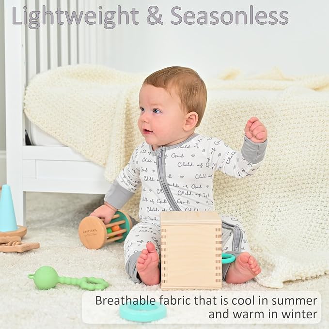 LollyBanks Baby Pajamas, 2-Way Zipper Romper, 95% Viscose Made from Bamboo and - Image 4