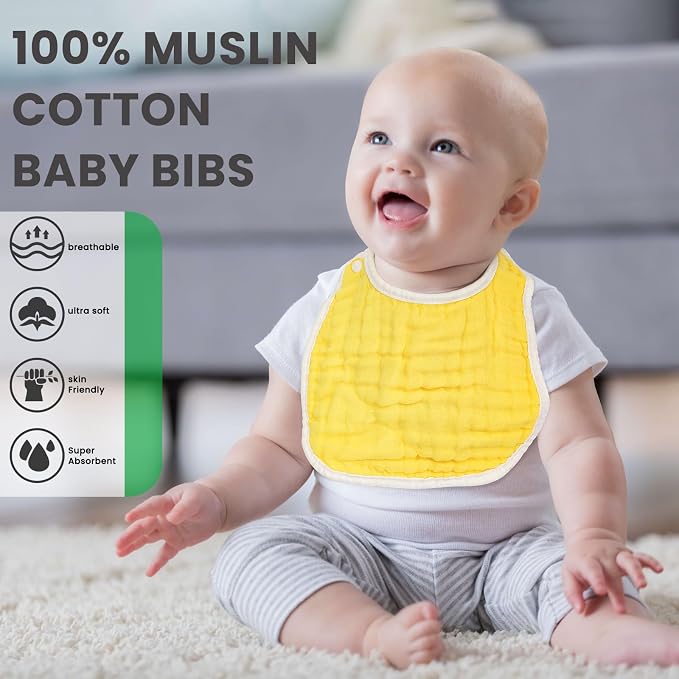 Baby Bibs Muslin Drool Teething Drooling Bibs - Image 2