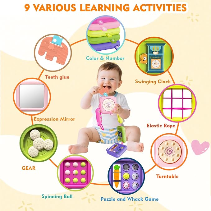 weirtoya Busy Board for 1 Year Old, Toddler Travel Toys for Toddler 1-3 - Image 4
