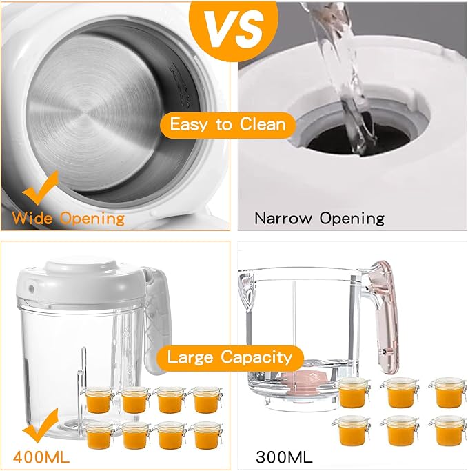 Baby Food Maker, 4 in 1 Baby Food Processor and Steamer, Puree Blender - Image 5