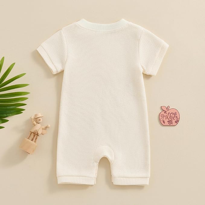 Kuriozud Newborn Infant Unisex Baby Boy Girl Clothes Button Romper Jumpsuit - Image 3