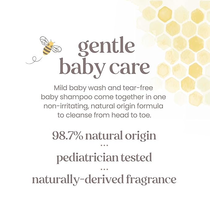 Burt's Bees Baby Sensitive Shampoo and Wash, Fragrance Free, Tear Free - Image 6
