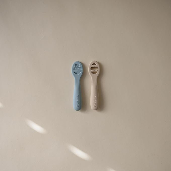 mushie Silicone First Feeding Baby Spoons | 2 Pack - Image 2