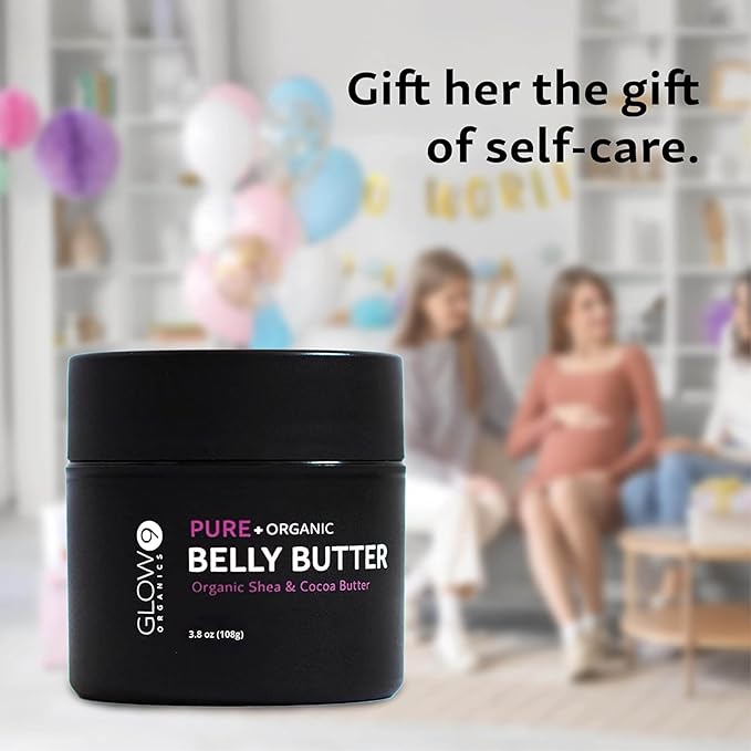 Glow Organics Belly Butter for Pregnancy, 100% Organic Stretch Mark Cream - Image 6
