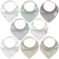 8-Pack Organic Baby Bandana Bibs by KeaBabies