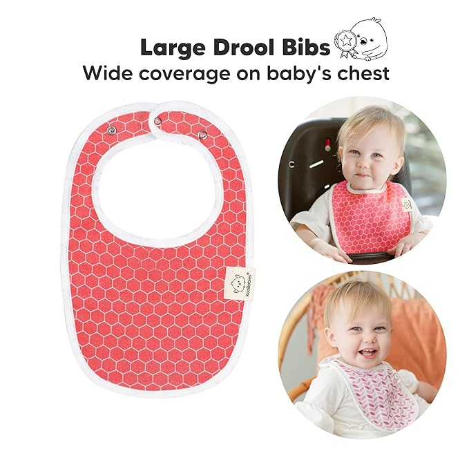 8-Pack Organic Baby Bibs for Boys, Girls - Image 2