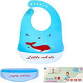Silicone Baby Bibs Unisex, Self-Feeding, Catch-all Large Pocket, 6-48 months by LuluLittles