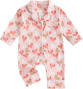 Balaflyie Baby Girl Button Down Pajamas Romper One-Piece Jumpsuit Long Sleeve by Balaflyie