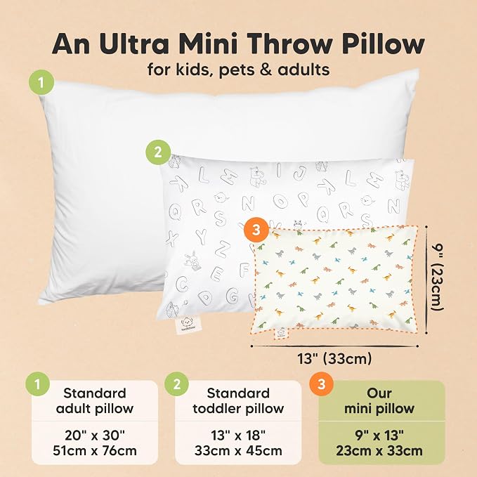 Mini Toddler Pillow with Pillowcase - Image 2