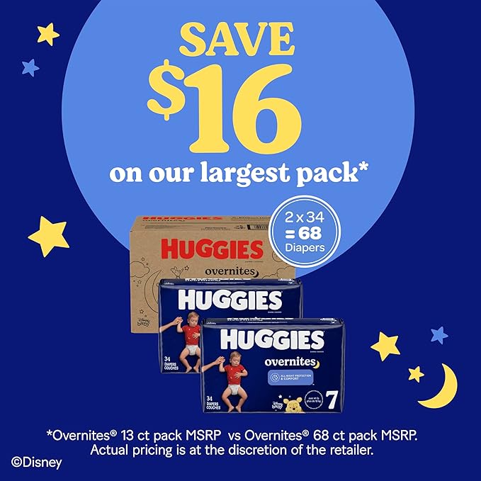 Huggies Size 7 Overnites Baby Diapers: Overnight Diapers, Size 7, 60 Ct - Image 4