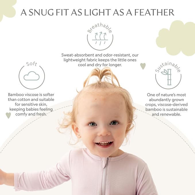 Bamboo Little Soft Baby Footie Pajamas, Baby Clothes, Newborn Sleepers - Image 3