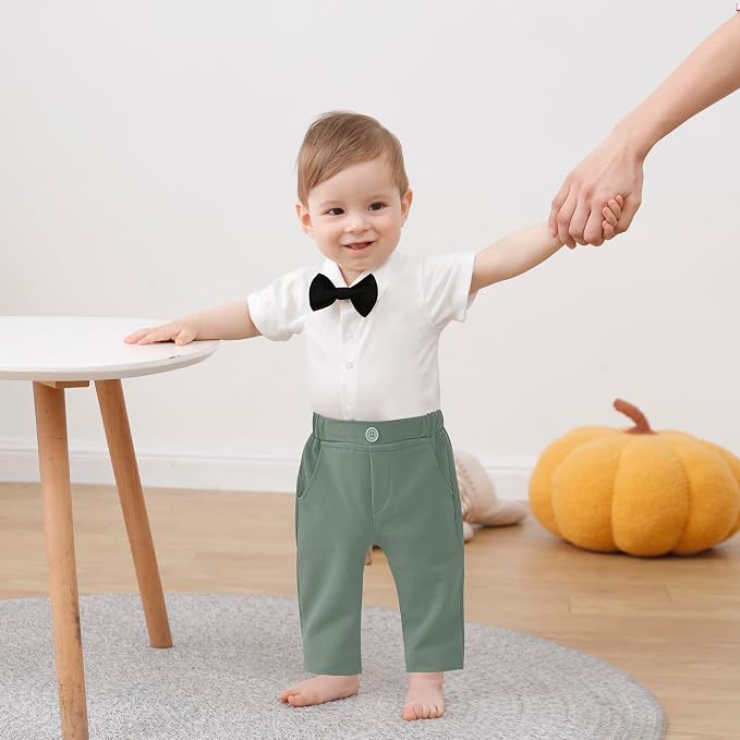 DISAUR Baby Boy Clothes Toddler Boy Outfits 4PCS Gentleman Dress - Image 2
