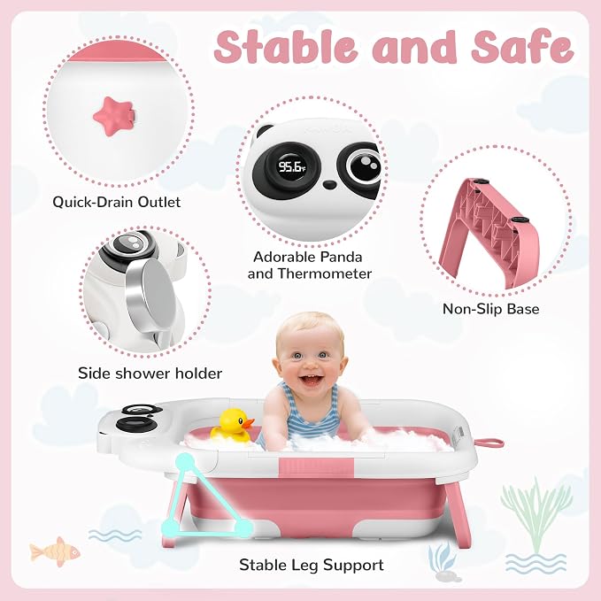 Collapsible Baby Bathtub for Newborn, Baby Bath Tub - Image 2