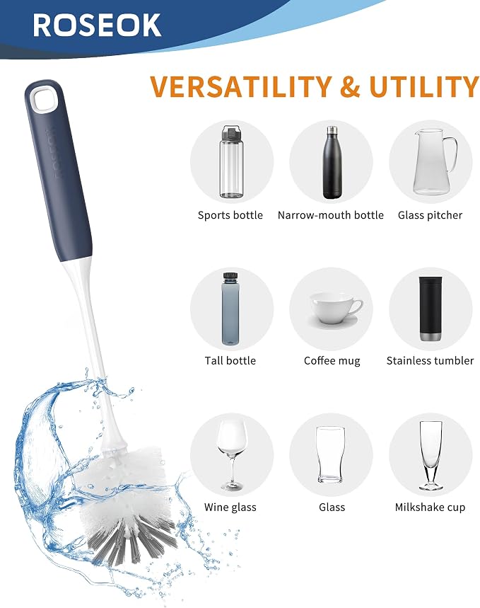 Long Handle Water Bottle Brush, Flexible Bottle Brush - Image 2