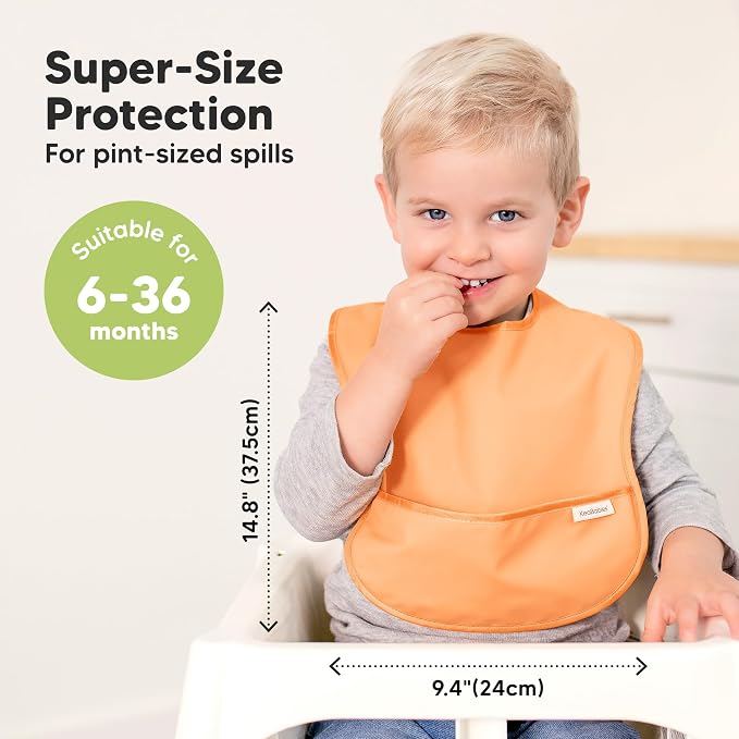 3-Pack Waterproof Baby Bibs for Eating - Image 3