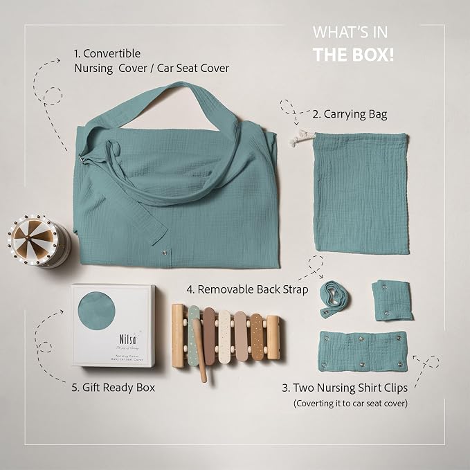 Nilsa 5-in-1 Muslin Nursing Cover up - Image 2