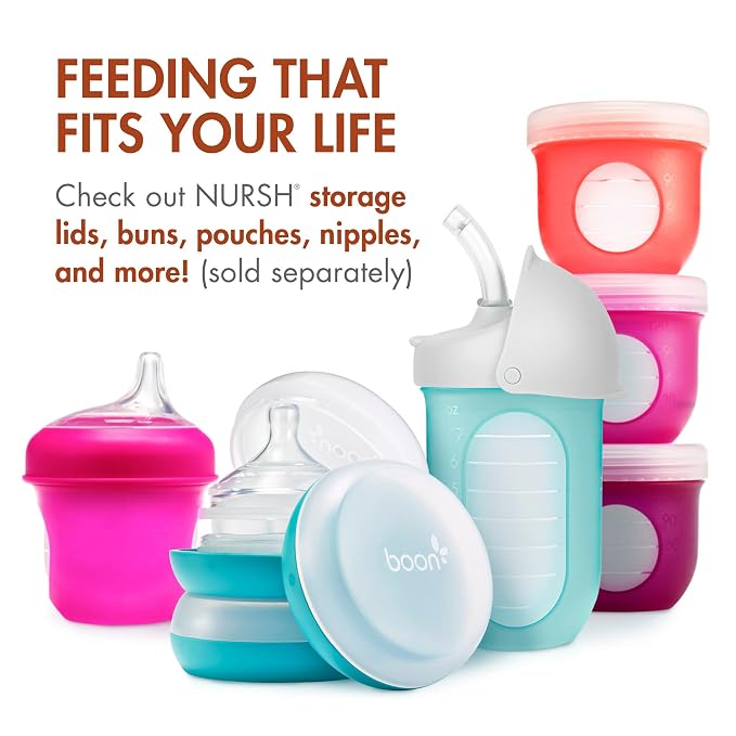 Boon Nursh Reusable Silicone Pouch Baby Bottles - Image 6