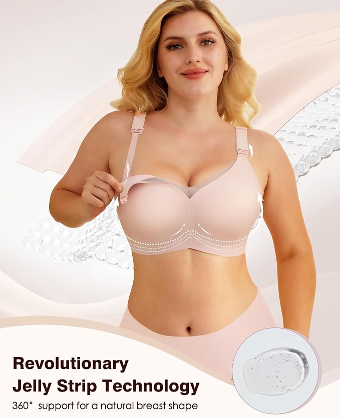 As Fairy Nursing Bras for Breastfeeding Mesh Lace Seamless Maternity Bra - Image 4