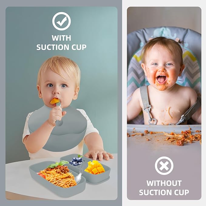 Travel Silicone Baby Feeding Set - Image 3