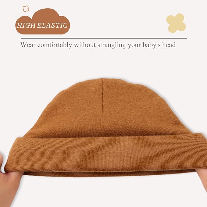 Bamery Cotton Baby Girl Hat Preemie Boys Beanie Newborn Hospital Hats Winter - Image 4