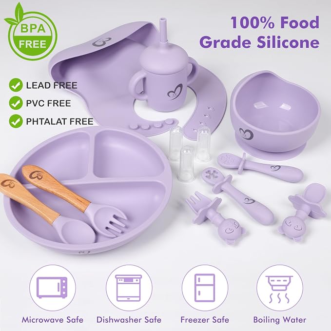 Silicone Baby Feeding Set Essentials, Baby Led Weaning Supplies, Baby Spoons - Image 6