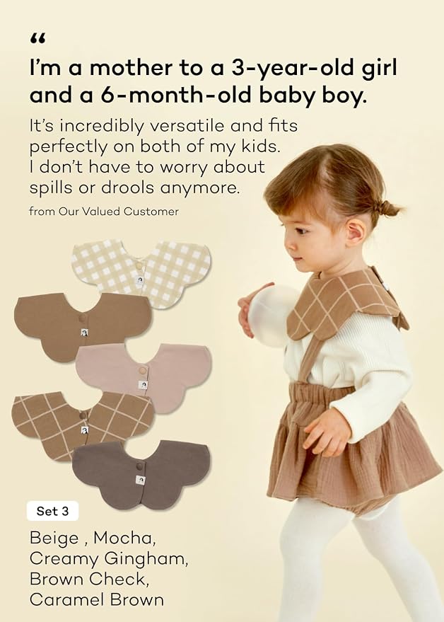 Konny Baby Bibs Set, 360 ​​° Rotate, Soft and Absorbent Bandana Drooling - Image 5