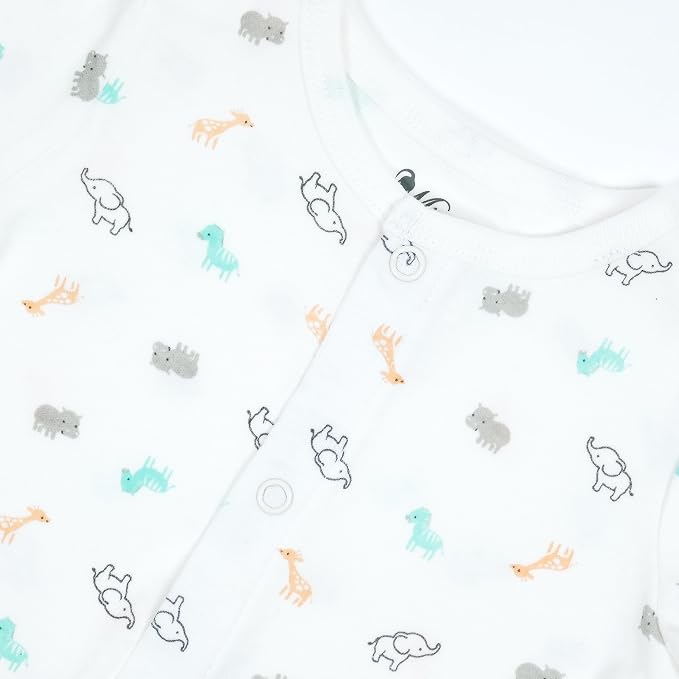3-Pack 100% Cotton Baby Boy Rompers, 0-24Months Short Sleeve Toddler Romper - Image 6