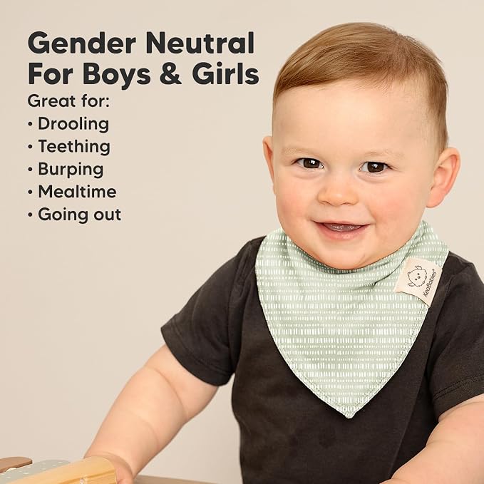 8-Pack Organic Baby Bandana Bibs - Image 6