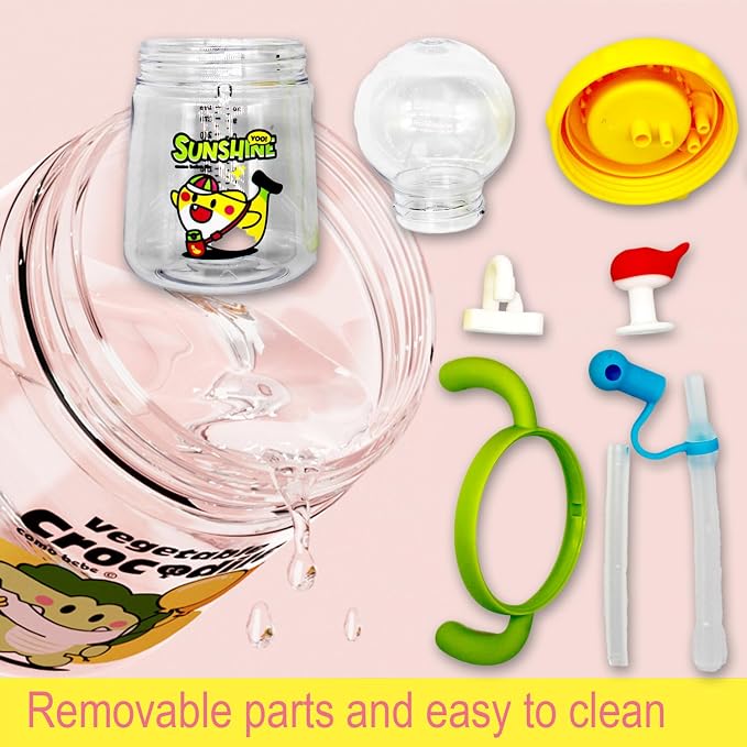 Whale Fountain Tumbler, Spill Proof Straw Cups - Image 6