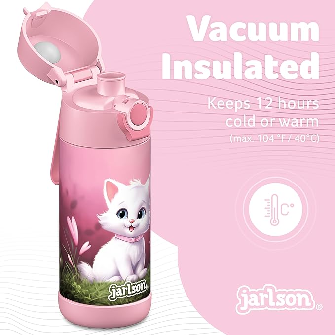 Jarlson® Mali Children's Water Bottle, Thermal Stainless Steel Water Bottle - Image 2