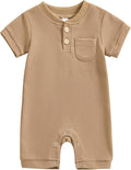 Kuriozud Newborn Infant Unisex Baby Boy Girl Clothes Button Romper Jumpsuit by Kuriozud