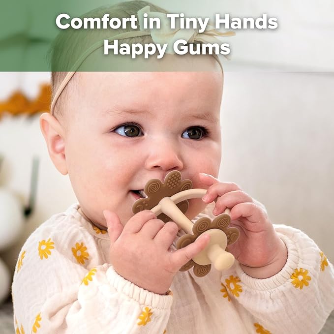 haakaa Silicone Baby Teether Toys, Nipple-Shaped End - Image 2