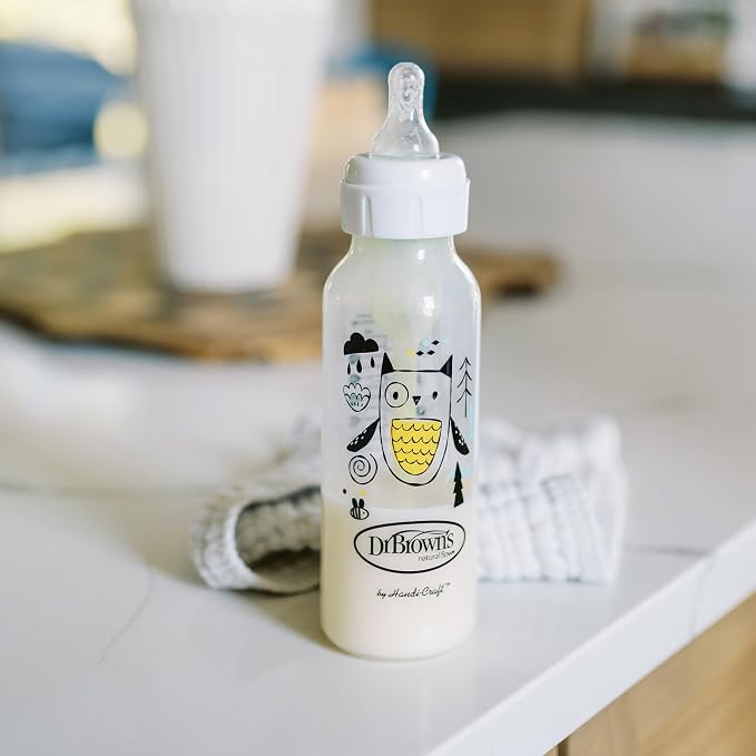 Dr. Brown's Natural Flow Anti-Colic Options+ Narrow Baby Bottle, Bear & Owl - Image 13
