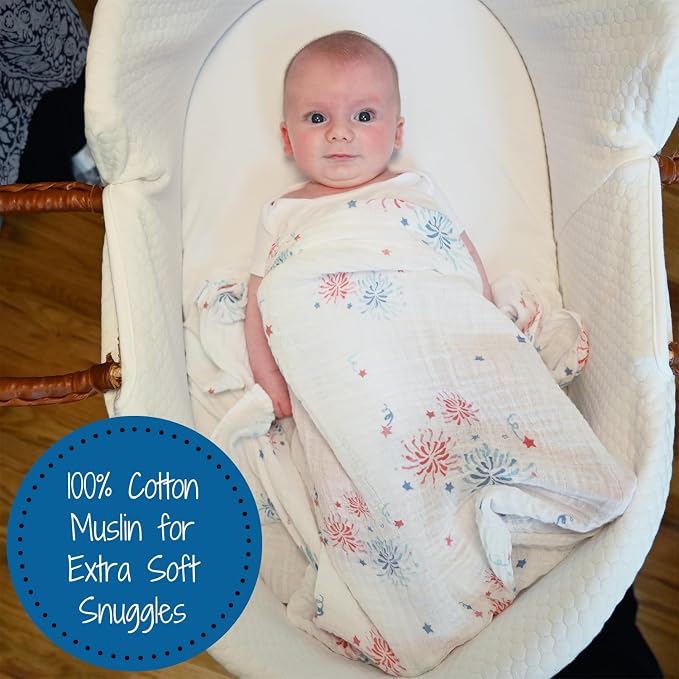 LollyBanks Swaddle Blanket 100% Cotton, Muslin Swaddle Blankets Lightweight - Image 2