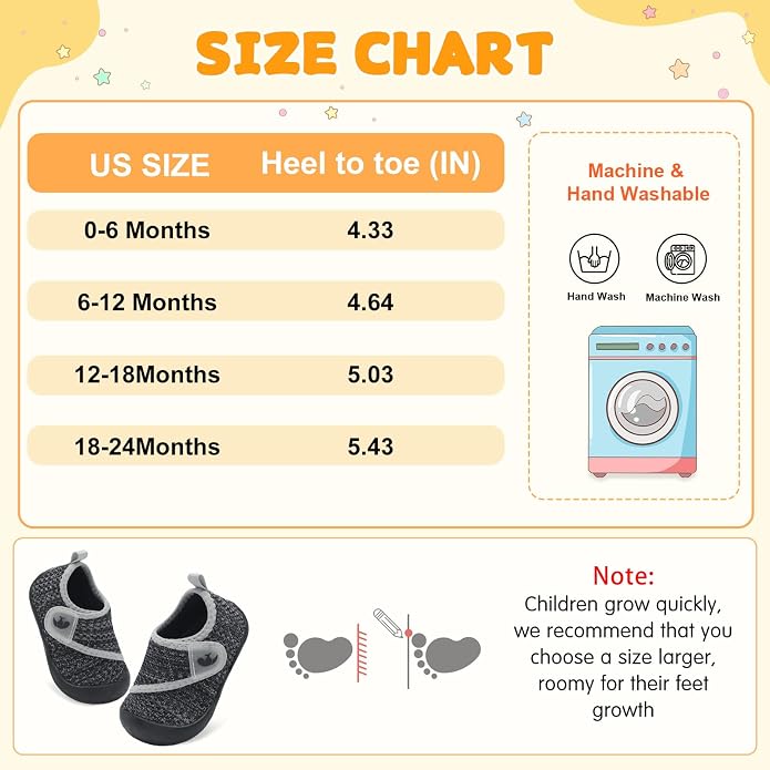 FEETCITY Baby First Walking Shoes Wide Baby Shoes Infant Sneakers Newborn Crib - Image 7