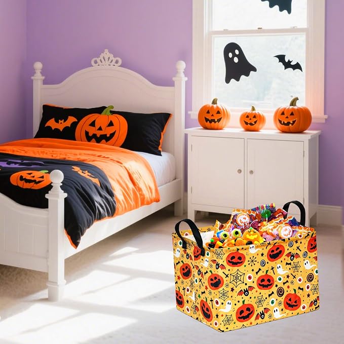 Ghost Happy Halloween Kids Gift Shelf Storage Basket Organizer Box Clothes - Image 4