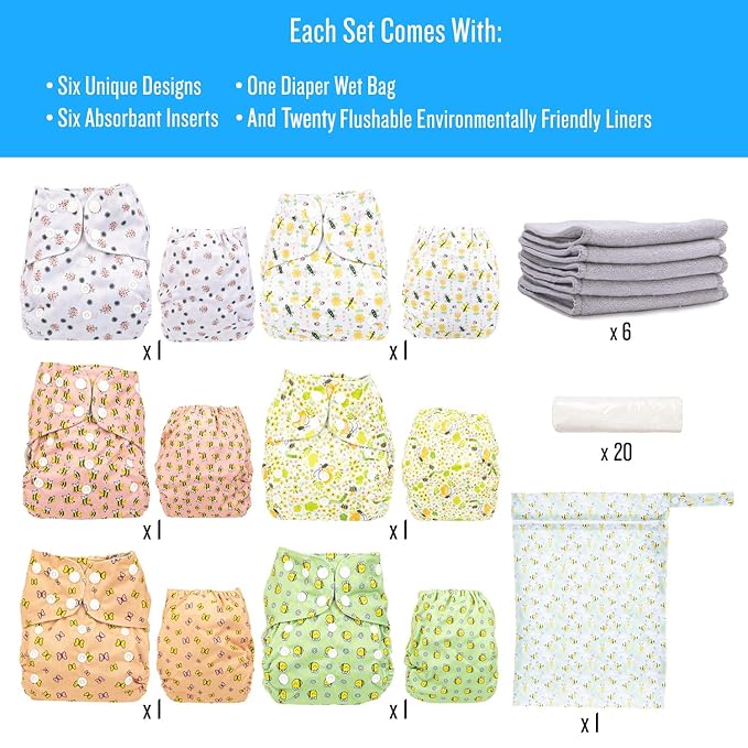 Simple Being Reusable Cloth Diapers, Double Gusset, One Size Adjustable - Image 5
