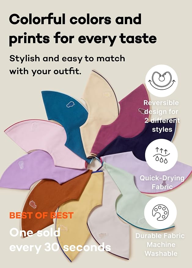 Konny Baby Bibs Set, 360 ​​° Rotate, Soft and Absorbent Bandana Drooling - Image 2