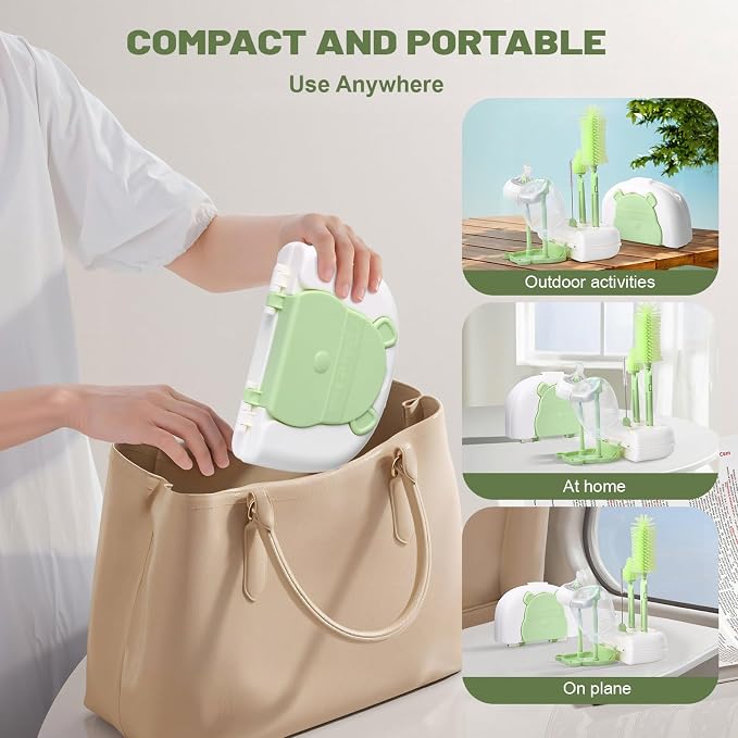 Baby Bottle Cleaner Brush Set Travel Baby Bottle Cleaning Kit Toddler Cleaning - Image 5