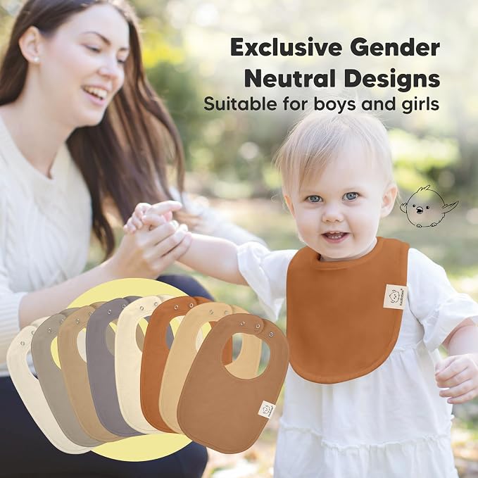 8-Pack Organic Baby Bibs for Boys, Girls - Image 6