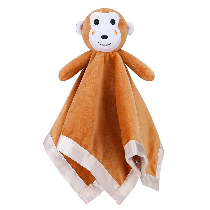 Pro Goleem Monkey Loveys for Babies, Soft Security Blanket Baby Snuggle Toy by ProGoleem