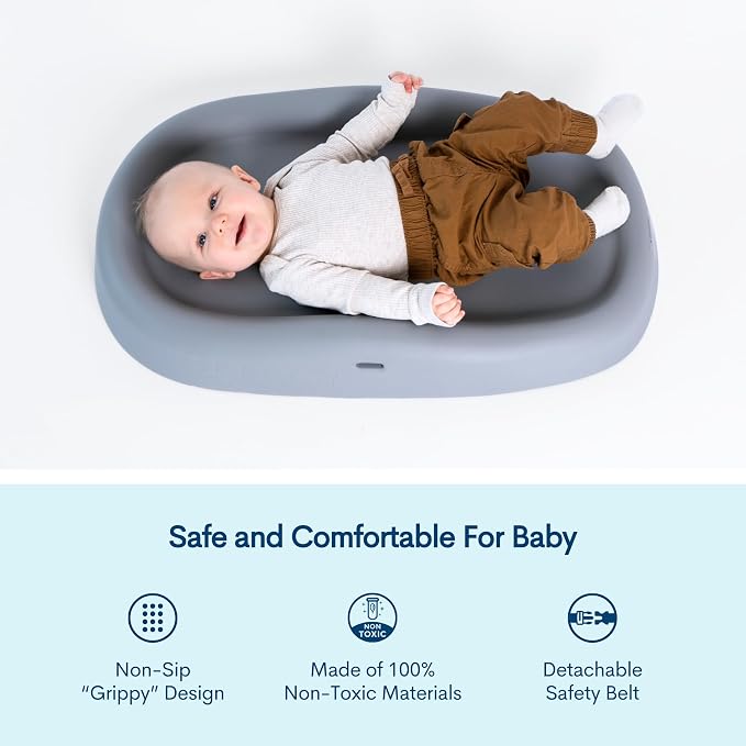 Upseat Baby Changing Pad, Non-Slip Grippy Design, Premium Cushioned Foam - Image 4