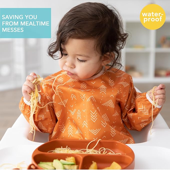 Bumkins Sleeved Bib for Girl or Boy, Baby and Toddler for 6-24 Mos, Essential - Image 2