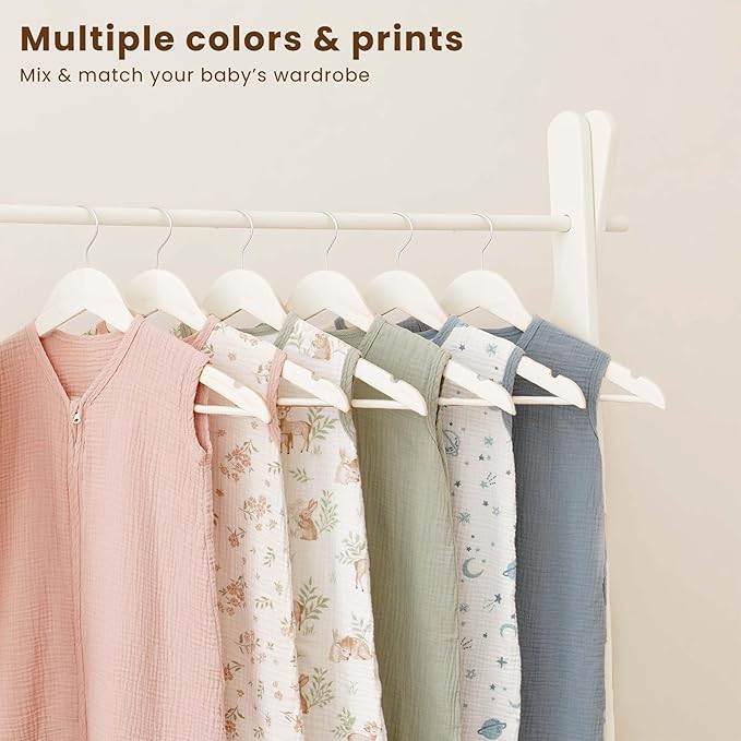 Konssy Muslin Baby Sleep Sack 0-6 Months 0.8 TOG, 2 Pack 100% Cotton Wearable - Image 8