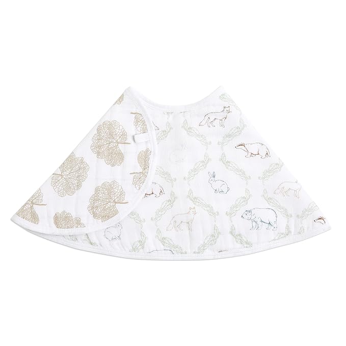 aden + anais Essentials Burpy Bib, 100% Cotton Muslin, Soft Absorbent 4 Layers by adenanais