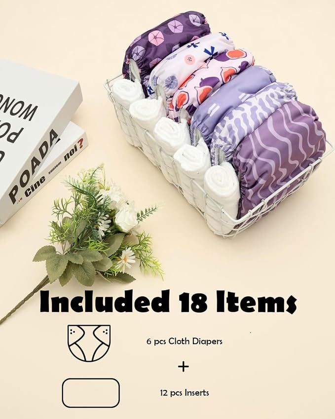 ALVABABY Baby Cloth Diaper 6 Pack - Image 3