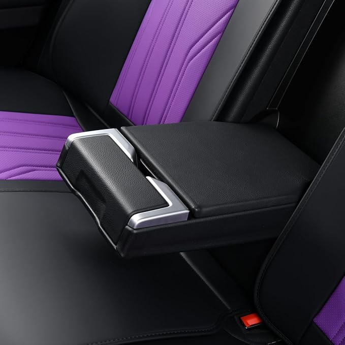 FLORICH Rear Seat Covers Leather Car Seat Covers Waterproof Back Seat Cover - Image 5