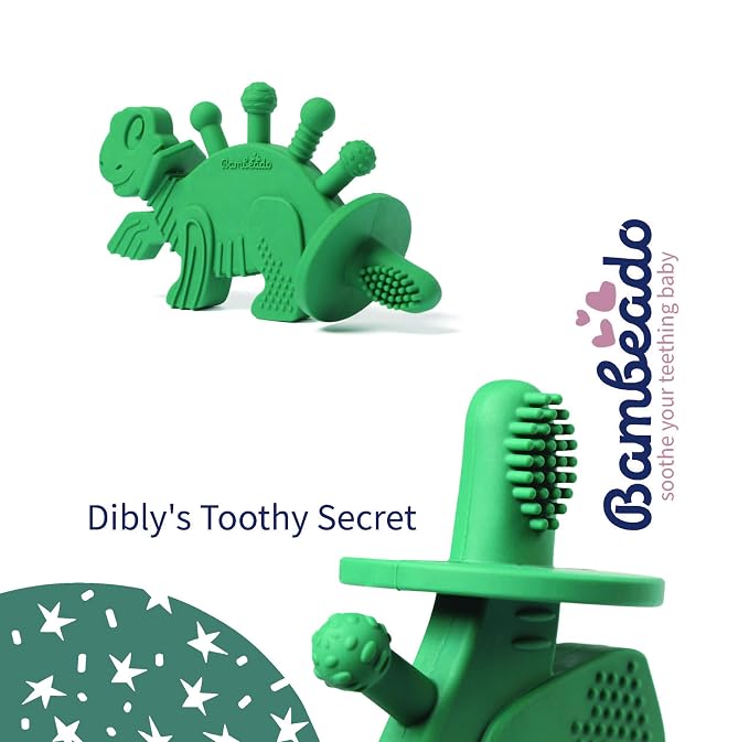 Bambeado Baby Teether Toy and Training Toothbrush: Dibly - Image 7
