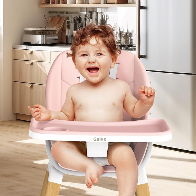 8 in 1 Highchair, Convertible Wooden Baby High Chair - Image 4