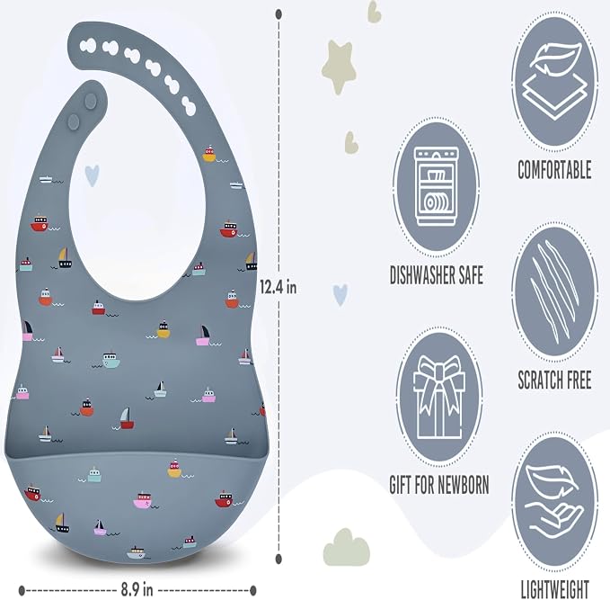 BPA-Free Silicone Baby Bibs - Image 4